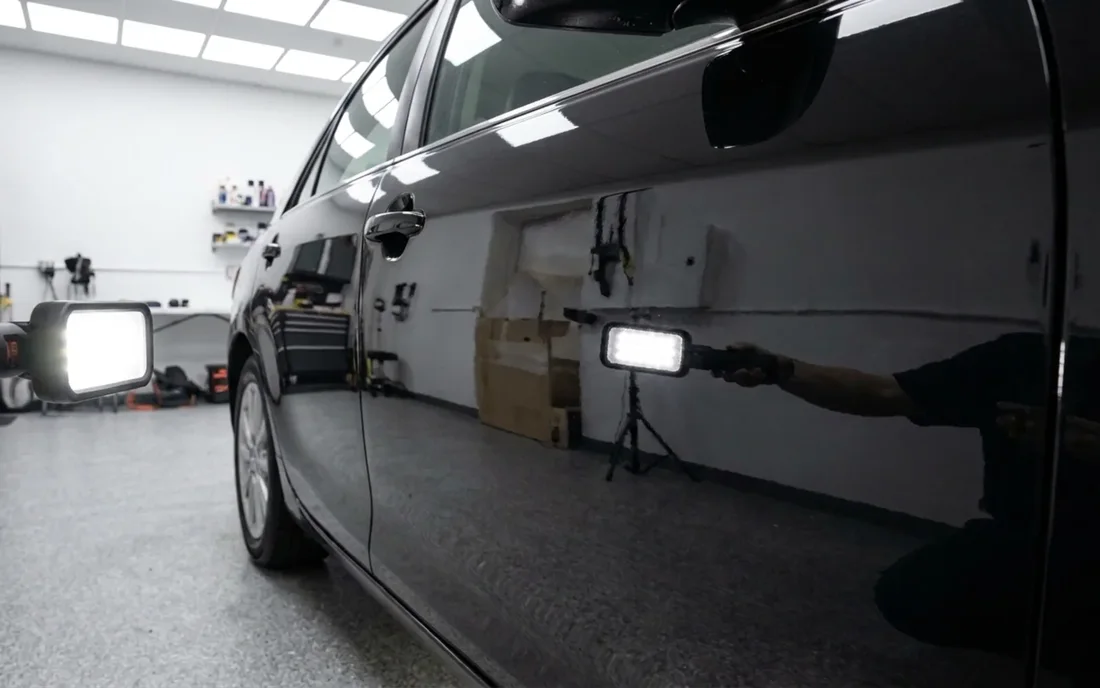 Swirl-free, glossy car paint after RM Auto Revival paint correction