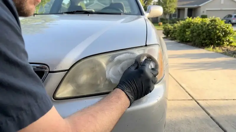 Headlight restoration by RM Auto Revival in Miami